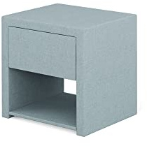 Betten Jumbo Nachttisch George | Stoffbezug in Eisblau | perfekt für Boxspringbetten