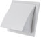 Ø 150mm Rejilla de Ventilación con Válvula Antirretorno - Rejilla de Protección contra la Intemperie - Plástico, Blanco