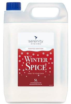 Hand Cleansing Sanitiser Foam, No Alcohol Foaming Hand Sanitizer Dispenser - Winter Spice - 5 Litre Refill