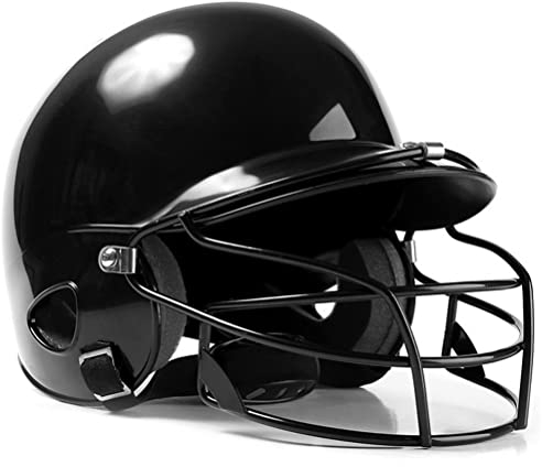 Lseqow Schlaghelm, American Football Helm Baseball Softball Schlaghelm mit Gesichtsabdeckung Dual-Density Impact High Impact Resistant ABS Shell Helm für Teenager Erwachsene