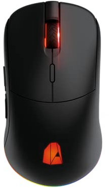 NitroPC - NM1 Pro ratón Gaming inalámbrico Gama Alta, 16.000 dpi, ratón láser, ratón RGB con Software Personalizable, 6 Botones programables, ambidiestro, creación de perfiles, 70 Horas autonomia