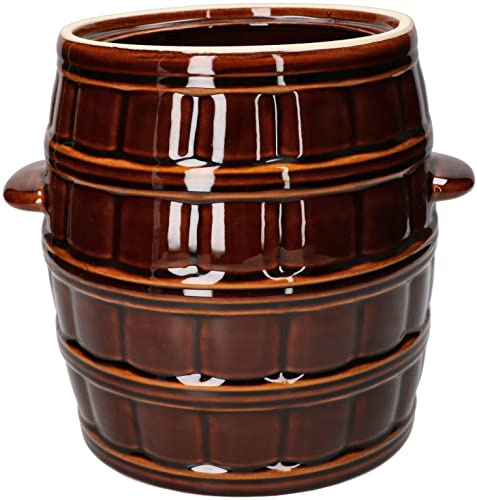 KOTARBAU® Keramiktopf 8 L Steinguttopf Sauerkrauttopf zum Einlegen von Speisen