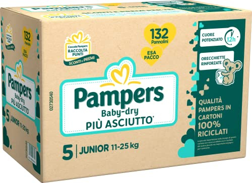 Pampers ESA Baby Dry Junior 132 Windeln, Größe 5 (11-25 kg)