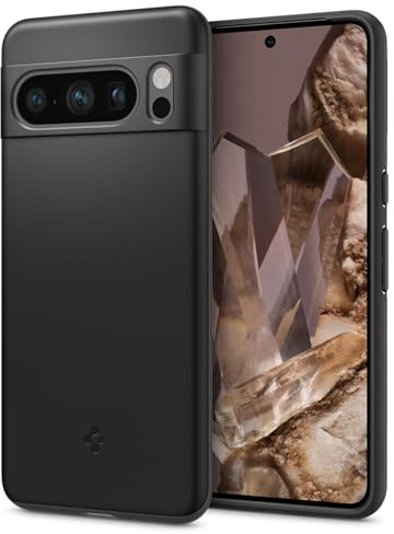 Spigen Thin Fit für Google Pixel 8 Pro -Black | Military-Grade Schutz, Slim & Leicht, Einfache Montage