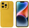 LOOKSEVEN for iPhone 14 Pro Case, Yellow Silicone TPU Rubber Back Cover Case Compatible for iPhone 14 Pro (6.1 inch)