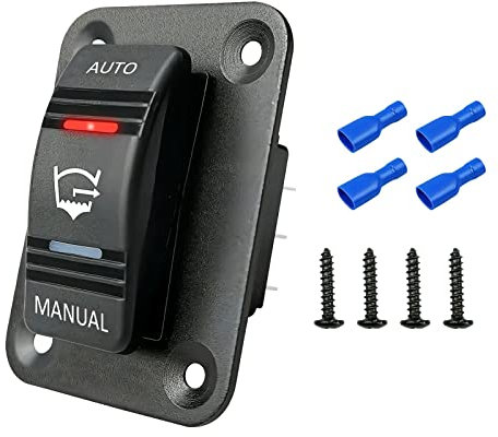 Dickly Ein-/Ausschalter der Bilgenpumpe, 3-Wege, vorverkabelt, Mehrzweck, 20 A, 4-polig, SPDT, 12 V, 24 V, langlebig, IP68, für Auto, Marine, Boot,
