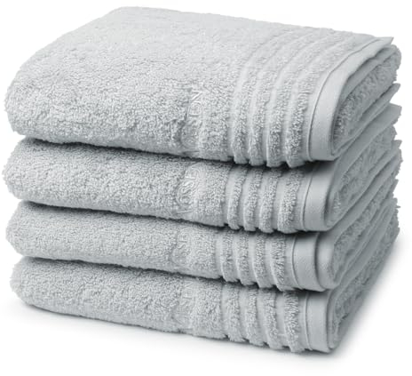 Vossen - Vienna Style Supersoft - 4 X Handtuch - Im Set - Baumwolle - extrem flauschig (50 X 100cm Light Grey)