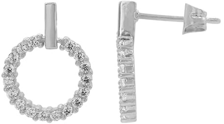 Heideman Ohrringe Damen Cora Edelstahl mit Zirkonia weiß | Schöne Geschenkidee zu Weihnachten oder Muttertag, elegant und funkelnd, hautfreundlich sowie anlauffrei