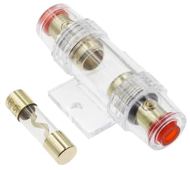 1 set fuse holder for car subwoofer audio cable amplifier amplifier cable specifications gold plated (Size : 30A)