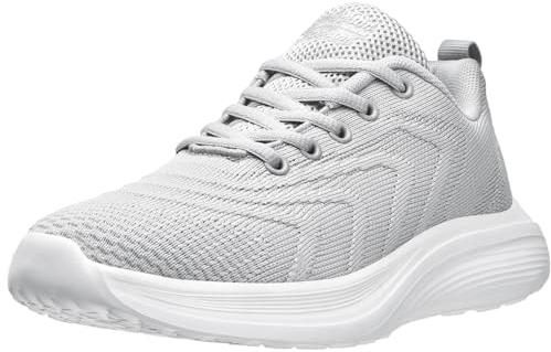 ELAPHURUS Damen Sneaker Atmungsaktiv Hallenturnschuhe Leicht Fitnessschuhe Walking Sportschuhe,Grau,39 EU