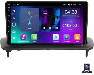 DEHIWI Android 13 Autoradio 9 Zoll Multimedia MP5 Video Player Für Volvo S40 C30 C70 2004~2013 Mit AHD Rückfahrkamera GPS Navigation Unterstützt Carplay/Auto/FM Radio/DSP/Navi,4 core nf1 1g+32g