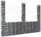 ShGaxin Gabion en U avec 3 poteaux en fer 260 x 200 cm, gabion en U, gabion pour pierres, gabion en maille métallique-151290