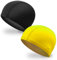 Lot de 2 bonnets de bain turban - Coupe élastique - Protection auditive - Imperméables - Pour soins capillaires - Antidérapants - Couleur unie - Convient pour la natation et les sources chaudes