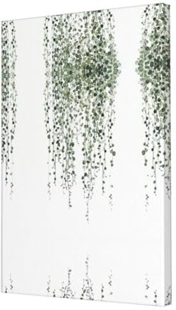 Grüne Pflanzen, Leinwand, rahmenlos, dekoratives Gemälde, 40,6 x 61 cm (vertikal), Ölgemälde für Wohnzimmer, Wanddekoration