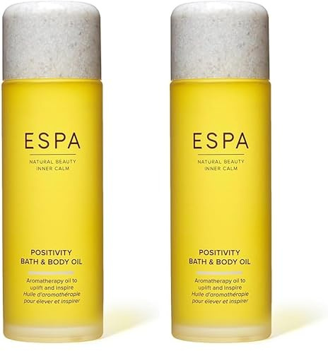 ESPA | Positivity Bath & Body Oil | 100ml | Jasmine, Gardenia & Rose Geranium (Pack of 2)