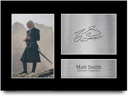 HWC Trading Matt Smith House of the Dragon Daemon Targaryen Geschenke Gedrucktes Signiertes Autogramm Foto für Fans von Fernsehshows - A4