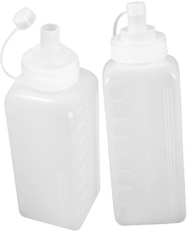 Gatuida 2stücke Plastik Quetschflaschen Mit Sicherem Deckel Für Ketchup Senf Mayonnaise Öl Schnellverschluss Auslaufsicher Vielseitig Für Küche Grill Camping Geeignet