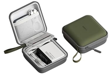 Hagibis Organizador de artículos electrónicos, Estuche Organizador de Cables, portátil, Impermeable, para Cable, Cargador, Banco de energía, Tarjeta SD, Mouse, Disco Flash USB (DPB01, Verde)