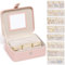 Lifewit Schmuckkästchen Mädchen, Reise Schmuckbox mit Spiegel und Griff, Jewelry Box für Accessoires wie Ohrringe/Ringe, Schmucktasche, Tragbare Schmuckbox, Geschenke, Rosa