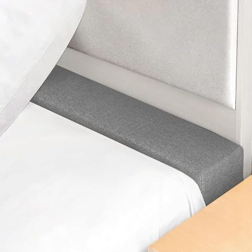 Matratzenverlängerung für Kingsize-Bett, Grau, 120, 160, 180, 200 cm, Doppelbett, Verbindungsstück, Brückenfüller (Weiß, 120 x 8 x 10 cm)