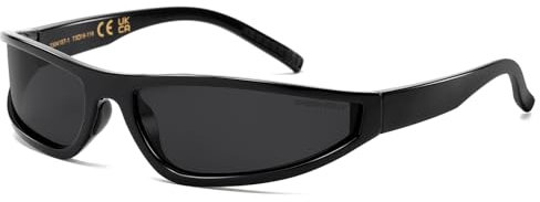 Polarized Wrap Around Sonnenbrille für Männer Frauen Vintage Gangster Stil Sonnenbrille futuristische brille, Upgrade-Version