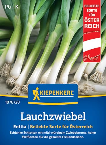 Kiepenkerl Lauchzwiebelsamen Entita 1076720, Gemüsesaat | Zwiebel-Samen für Frühlingszwiebeln, mild-würziger Geschmack