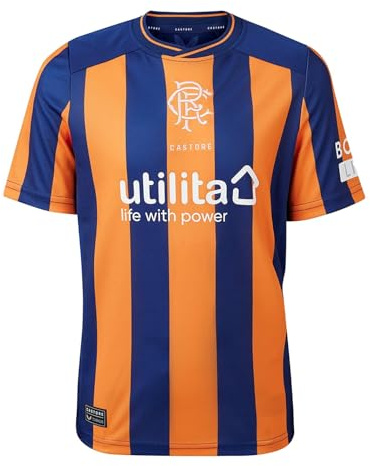 Castore Kids Rangers Third Shirt 2023 2024 Juniors Navy/Orange 13 Years