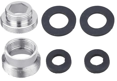 2 adaptadores de grifo de rosca macho, adaptadores de grifo, aireador, conector de buje reductor, montaje de tubería de 22 mm a 16 mm para mangueras de jardín, filtro de agua, grifo de cocina, bañera