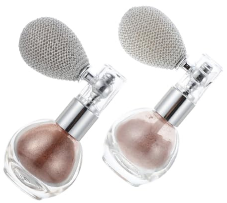Healeved 2 Pièces Spray Paillettes Corps et Visage Highlighter Portable Spray Scintillant Compact Maquillage et Bouteille Pratique à Emporter