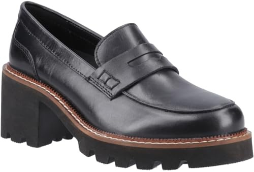 Hush Puppies Giavanna Leather Women's Black Loafers - UK 3
