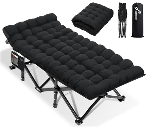 Sportneer Feldbett mit Matratze, Klappbett Breite 81cm Tragfähigkeit 204KG Gästebett Campingbett Feldbett Mit Aufbewahrungstasche für Erwachsene Outdoor Indoor Garten Camping Reisen