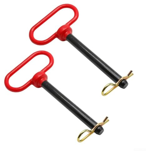 Perni di traino, 2 pezzi 5/8 x 15,2 cm, robusti perni di traino con clip a R, maniglia antiscivolo in acciaio massiccio per camper, camion, barche, rimorchi