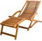 vidaXL Chaise avec Repose-Pieds en Bois d'Acacia Chaise Longue de Jardin