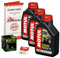 Motul 10W-40 Öl + HiFlo Ölfilter für Yamaha MT-09 (alle Modelle), 13-15, RN29 - Ölwechselset inkl. Motoröl, Filter, Dichtring