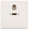 EuroNetwork HDMI and TV Wall Plate. Plug and Play. Single Gang White Faceplate. HDMI 2.0 4K2K UltraHD