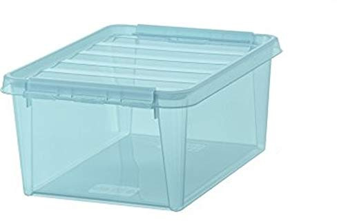 Orthex 10 Stück SmartStore Colour Box 15-14 Liter - 40 x 30 x 18 cm - aquamarin