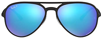 Ray-Ban Unisex-Erwachsene 0RB4320CH Sonnenbrille, Mehrfarbig (Matte Black), 57
