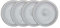 BUTLERS Teller Ø27cm 4er Teller Set HENLEY Steinzeug Geschirr | Speiseteller Dinnerteller Essteller Deko-Teller | Landhausstill reaktive Glasur | Mikrowellen- & spülmaschinenfest