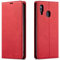 QLTYPRI Hülle für Samsung Galaxy A40, Premium Dünne Ledertasche Handyhülle mit Kartenfach Ständer Flip Schutzhülle Kompatibel mit Samsung Galaxy A40 - Rot