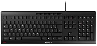 CHERRY STREAM KEYBOARD, Kabelgebundene Tastatur, Italienisches Layout (QWERTY), Flüsterleiser Tastenanschlag, Einzigartiges Tippgefühl, Flaches Design, Schwarz