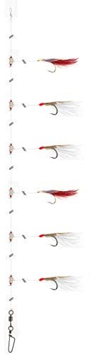 DAIWA Grandwave Makrelen-Vorfach 360 zum Angeln 135cm rot-weiß 16517-211