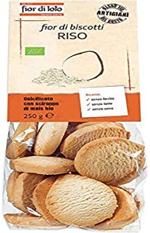 Fior di Loto Biscotti di Riso Biologici - Biscotti Dolcificati con Sciroppo di Mais - 250 g