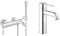 GROHE Essence | Badarmaturen - Einhand-Wannenbatterie, DN 15 | chrom | 33628001 & Essence | Badarmatur - Waschtischarmatur, S-Size | chrom | 23589001