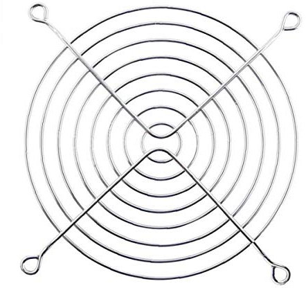 TOSSPER 120mm Argent Métal Ordinateur Ventilateurs Grill Cover Protection Fan Net Grille pour Pc Case Ventilateur De Refroidissement