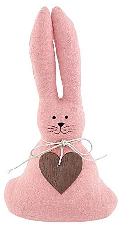 Goldschmidt Osterhase aus Stoff rosa 17cm | Hase Deko Figur Ostern |Osterdeko