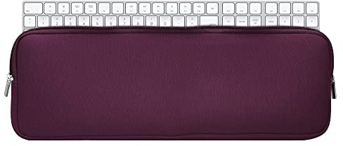 kwmobile Tastatur-Hülle kompatibel mit Apple Magic Keyboard mit Ziffernblock - Neopren Schutzhülle Case Tasche für Tastatur - Neoprentasche für Keyboard - Brombeere