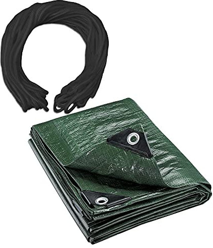 CelinaSun Gewebeplane 2x3 m grün mit Flechtleine schwarz 140 g/qm Gartenplane Abdeckung Anhängerplane Plane mit Ösen