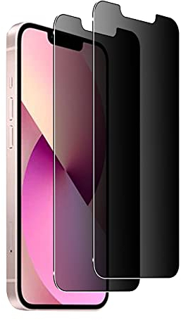 Funrae [2 Stück Privacy Schutzfolie für Panzerfolie Kompatibel mit iPhone 14 / iPhone 13 / iPhone 13 Pro, 9H Härte Anti-Spähen Blickschutzfolie Anti-Spy Sichtschutz Folie Anti-Spy Screen Protector