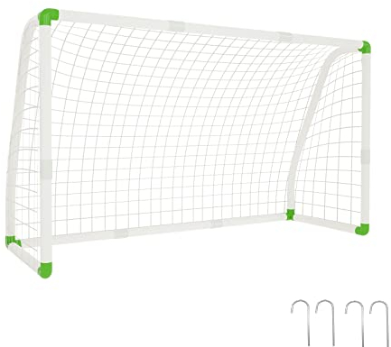 LZQ Fußballtor mit Tornetz für Kinder & Erwachsene Wetterfestes für Garten oder Fußballvereine geeignet 180x120x80cm