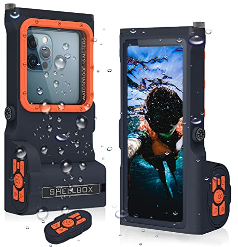 FocRelaxer Universel Pochette Étanche Téléphone avec Bluetooth Plongée Coque IPX8 Étanche Étui sous Marin Housse Étanche pour iPhone 15 14 13 12 11 Pro Max XR Samsung Huawei Google OnePlus Motorola